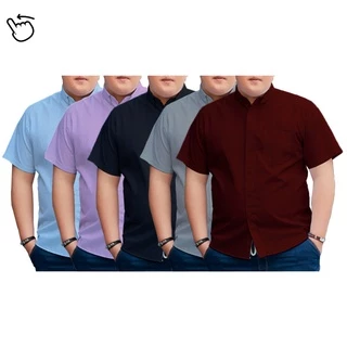 Kit 5 Camisa Social Plus Size Masculina Manga Curta - Entrega Rápida