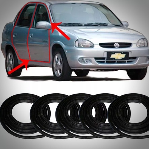 Aerofólio Corsa Hatch/wagon 1994/2001 4p com Led Preto Tg Poli