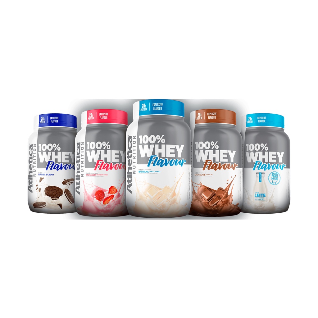 100% Whey Protein Flavour Pote 900g – Vários sabores – Atlhetica nutrition