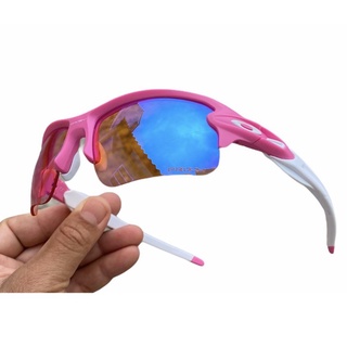 oculos de sol Oakley flak jacket 2.0 preta lente prizm barbie top