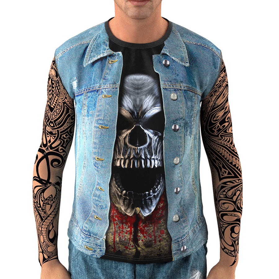 Colete jeans masculino galeria best sale do rock