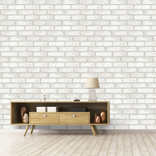 Pape de Parede Tijolinho Branco Adesivo 3d Lavável Promoção