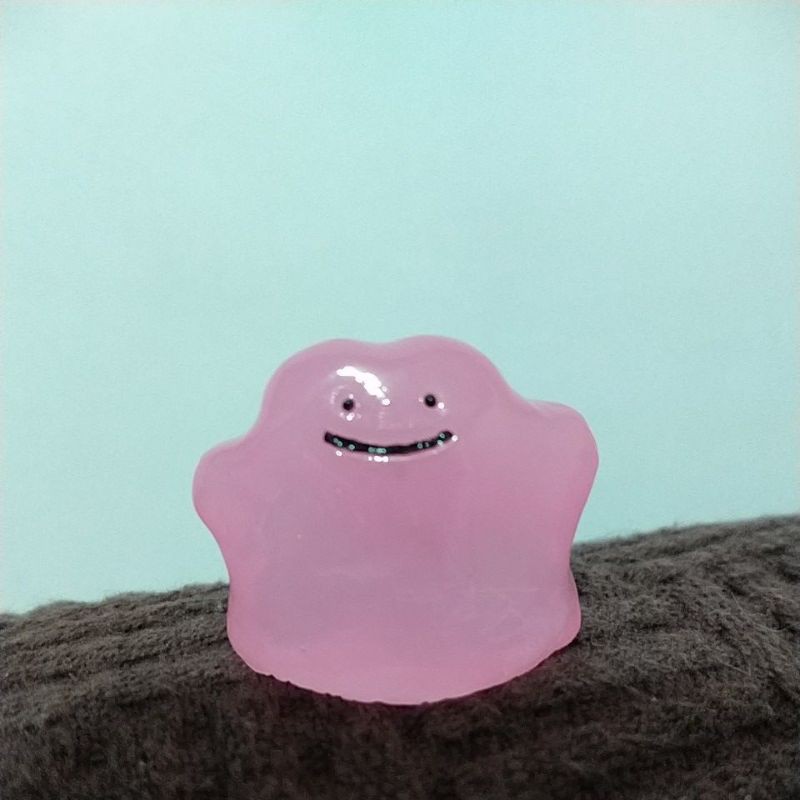 Pokemon ditto resina rosa kawaii miniatura | Shopee Brasil
