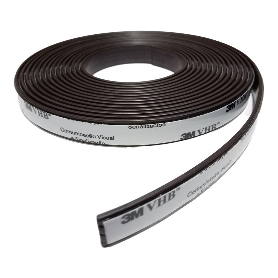 Fita Magnética Perfil Magnético de Imã Flexível Imã Artesanato Geladeira Autocolante Adesivo 3M 14x2mm – 50 cm