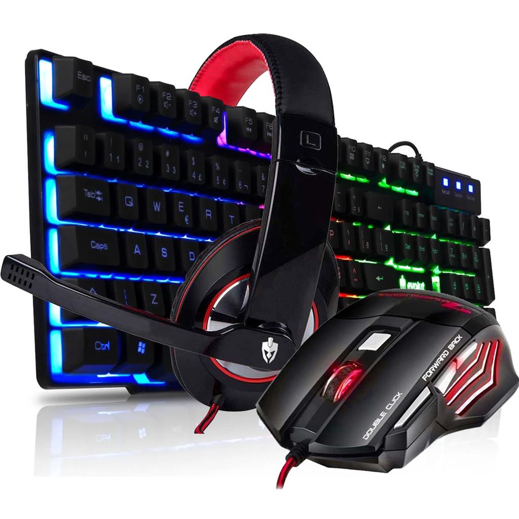 Kit Pc Gamer Perifericos Teclado, Mouse E Fone Headset C/ Nf | Shopee ...
