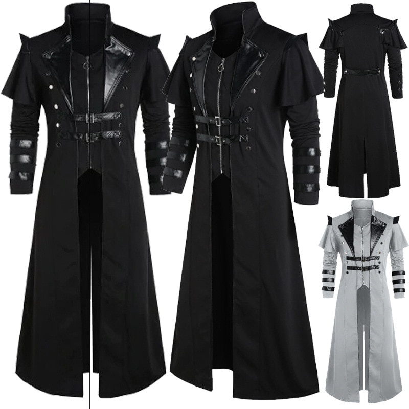Casaco De Couro Vintage Halloween Medieval Steampunk Assassin Elf 