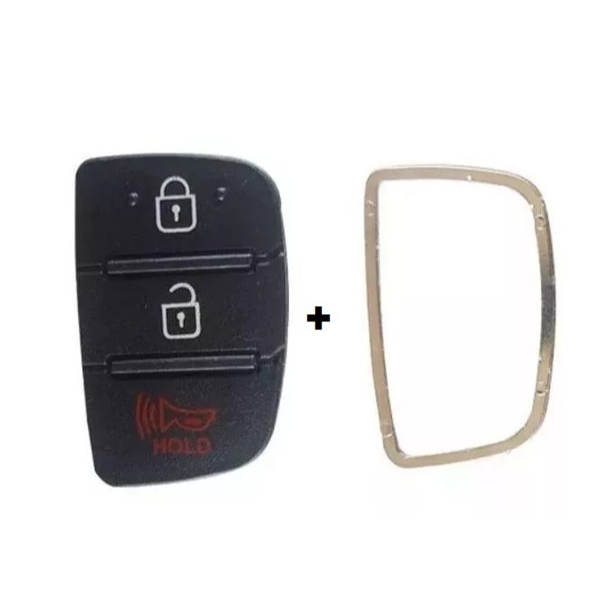 Capa Key Pad Reparo Botão Da Frente Chave Canivete Modelo Hyundai Hb20 Hb20s Hb20x + Aro
