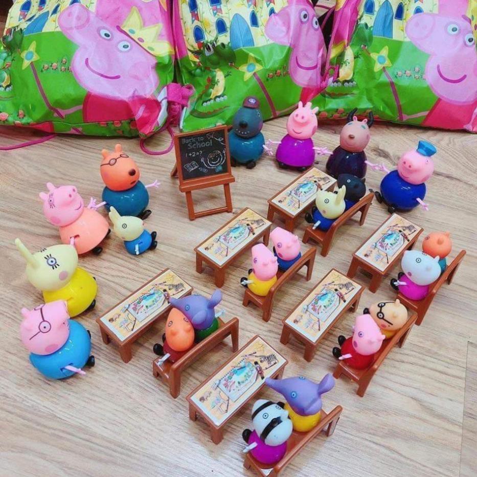 Brinquedos Peppa Porco-Conjunto De Bonecas De Ação De Festa  Amigos-Brinquedo De Bricolage-Educação De Para Crianças