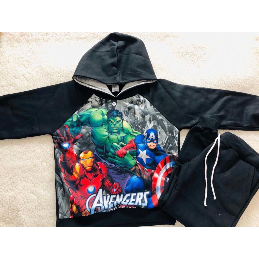 Conjunto store infantil vingadores