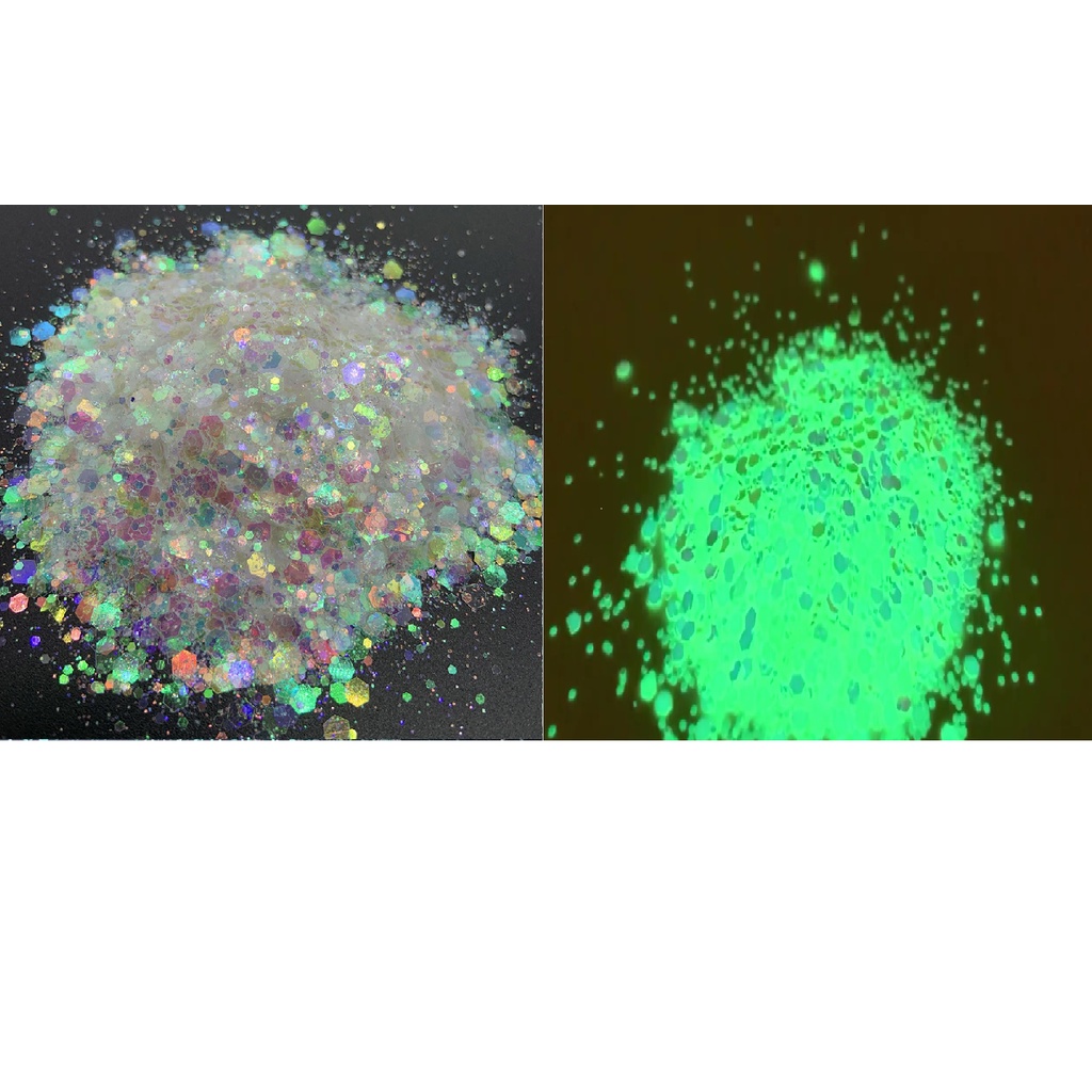 Glitter Flocado Brilha no Escuro