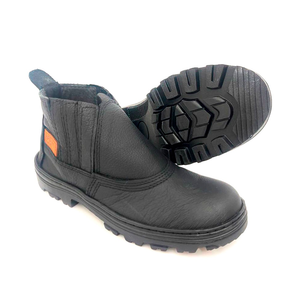 Bota Botina Couro Botina Worker Bota Botina Segurança Trabalho EPI