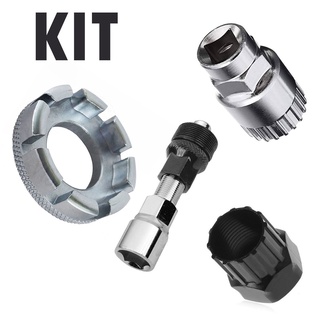 Kit Chave De Raio Extrator Pedivela Caixa Central E Roda Livre Bike