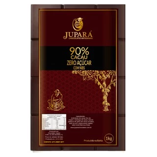 Chocolate Jupará 90% Cacau Com Nibs - Sem Açúcar - 1kg