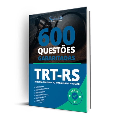 Caderno de Questões TRT RS 600 questões Gabaritadas Shopee Brasil