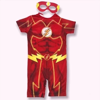 Fantasia Temática Flash Infantil Masculina Heróis Barato Menino Promoção Máscara