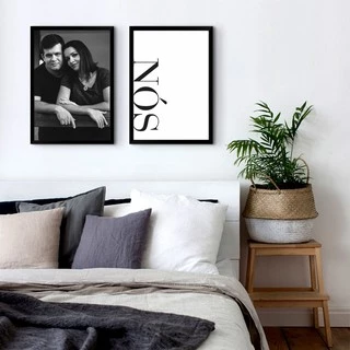 Quadros Decorativos Quadro Decorativo Dulpla com Foto Personalizada Nós Moldura Caixa TokQuadros