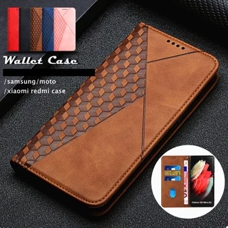 Capa Carteira Flip De Couro PU Porta Cartão Para Xiaomi Redmi Note 11/11s/11T/11E/10/10s/9/9s Pro