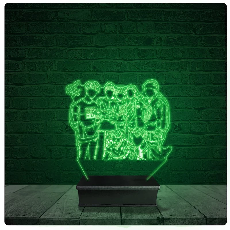 Luminária Abajur Acrílico Led - BTS Banda 03
