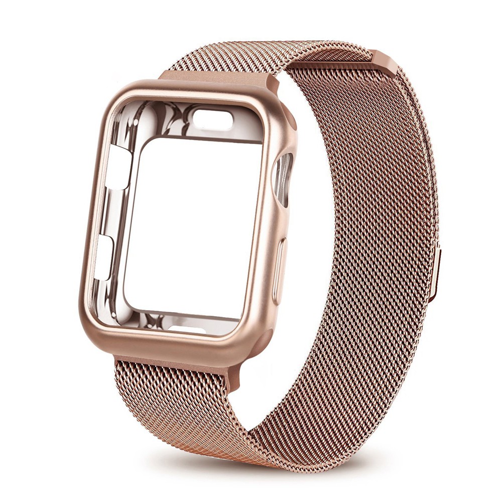 Pulseira Milanese + Case Para De Relógio Apple 49mm 45mm 41mm 38mm 42mm 44mm 40mm iwatch series 8/7/6/SE/5/4/3/2/1