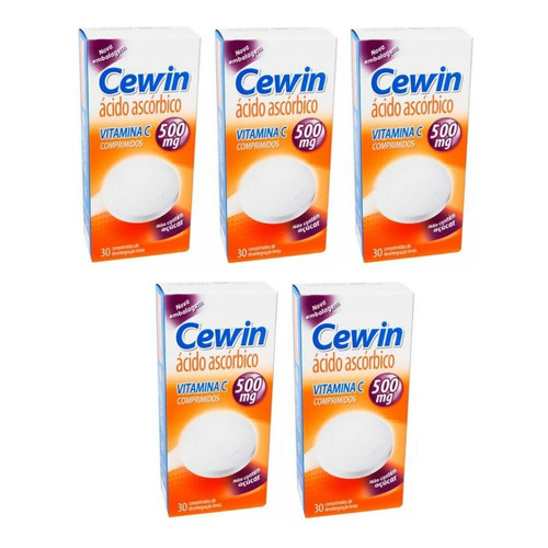 Kit Cewin 500mg 10cx Com 30 Comprimidos - Vitamina C | Shopee Brasil