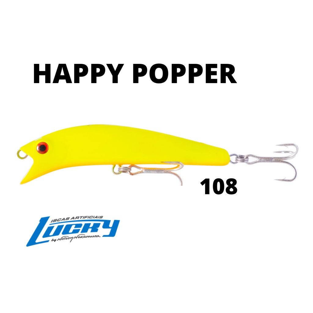 Isca Artificial Nelson Nakamura Happy Popper 95 - 13g Lucky