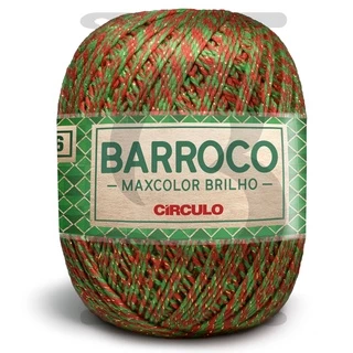 Barbante Barroco Maxcolor Brilho Ouro Especial Natal N°6 - 200g Cor 9818