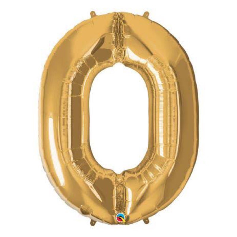 Balão Metalizado de Número Pequeno 40cm Dourado
