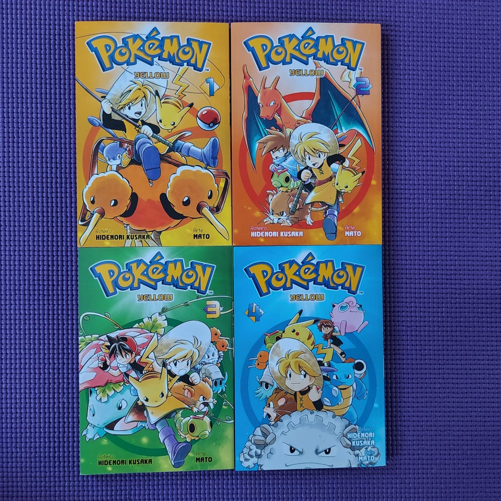 Mangá Pokémon Yellow Coleção Completa volumes 1, 2, 3, 4 - Livros e  revistas - Medianeira, Porto Alegre 1177529035