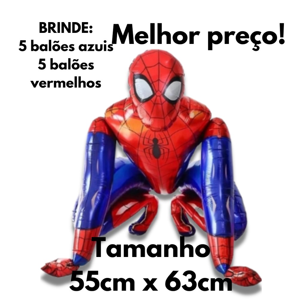 Balão Homem Aranha Gigante + Brinde | Shopee Brasil