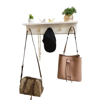 Cabideiro De Parede com Prateleira 100% MDF Organizador Decoração Super Resistente