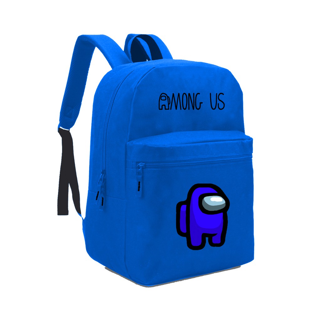 Mochila among us Azul Bolsa Escolar Shopee Brasil