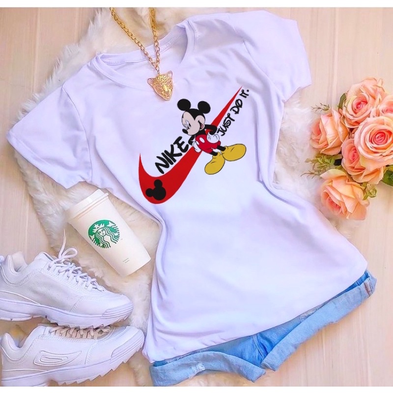 Camisa feminina best sale do mickey