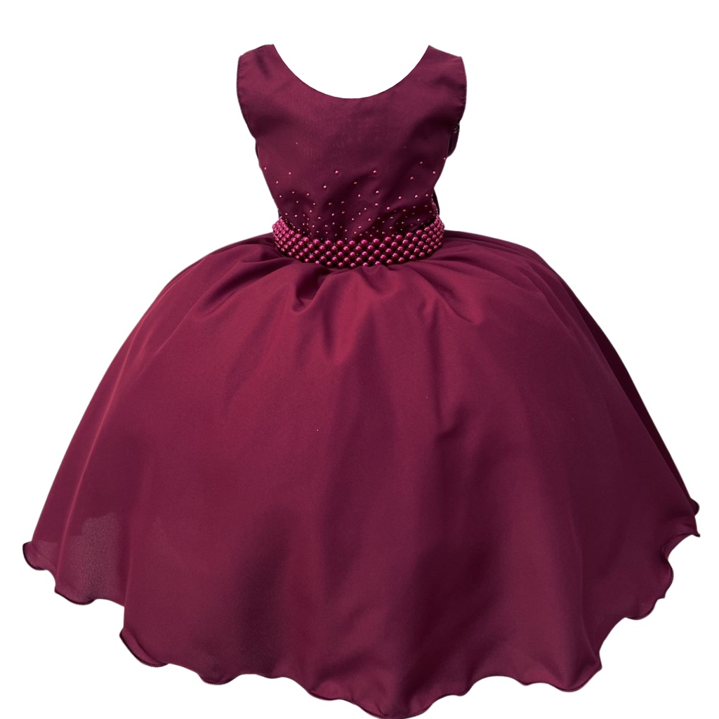 Vestido infantil cor hot sale vinho