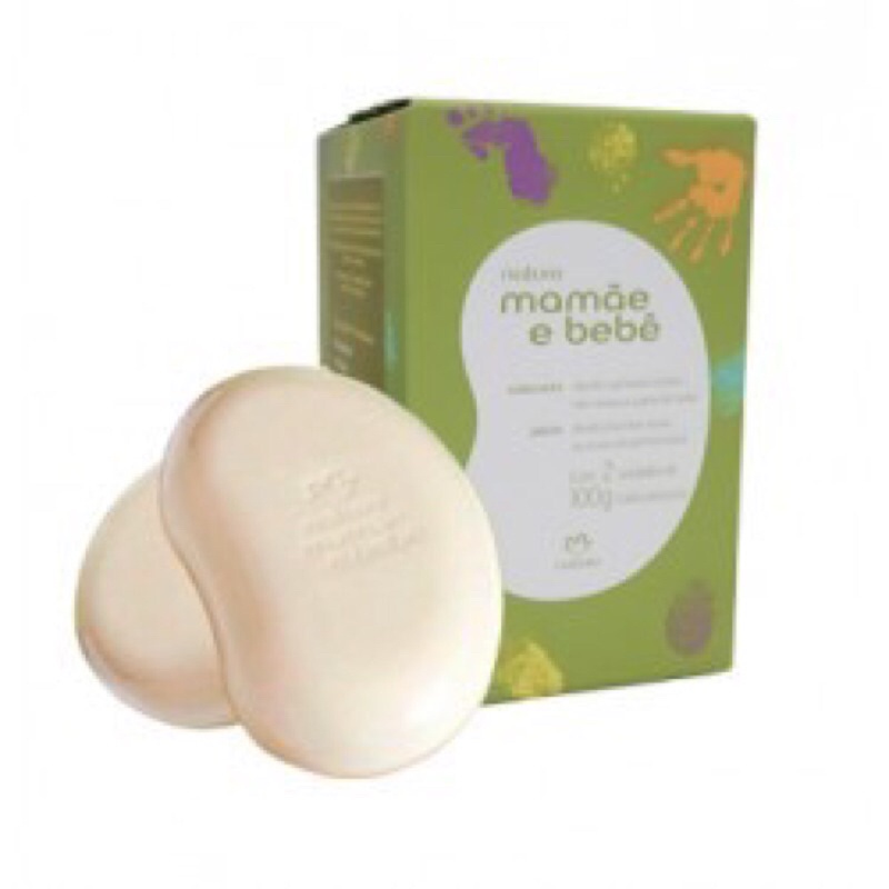 Sabonete em barra Mamãe e Bebê, caixa com 2 unidades. | Shopee Brasil