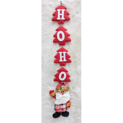 Enfeite Natalino De Pendurar Ho Ho Ho Papai Noel Decorativo em