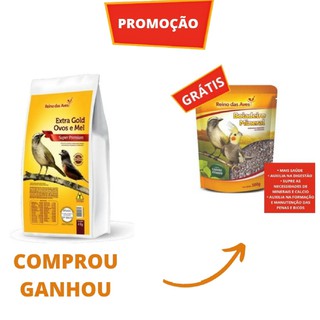 KIT EXTRA GOLD OVOS E MEL 4kg 1un + BOIADEIRO MINERAL 500g 1un - Reino das Aves