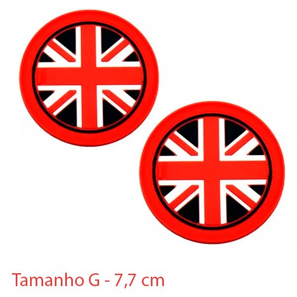 Acessório 02 Par Porta Copo De Borracha Para Carro Mini Cooper 7,7cm