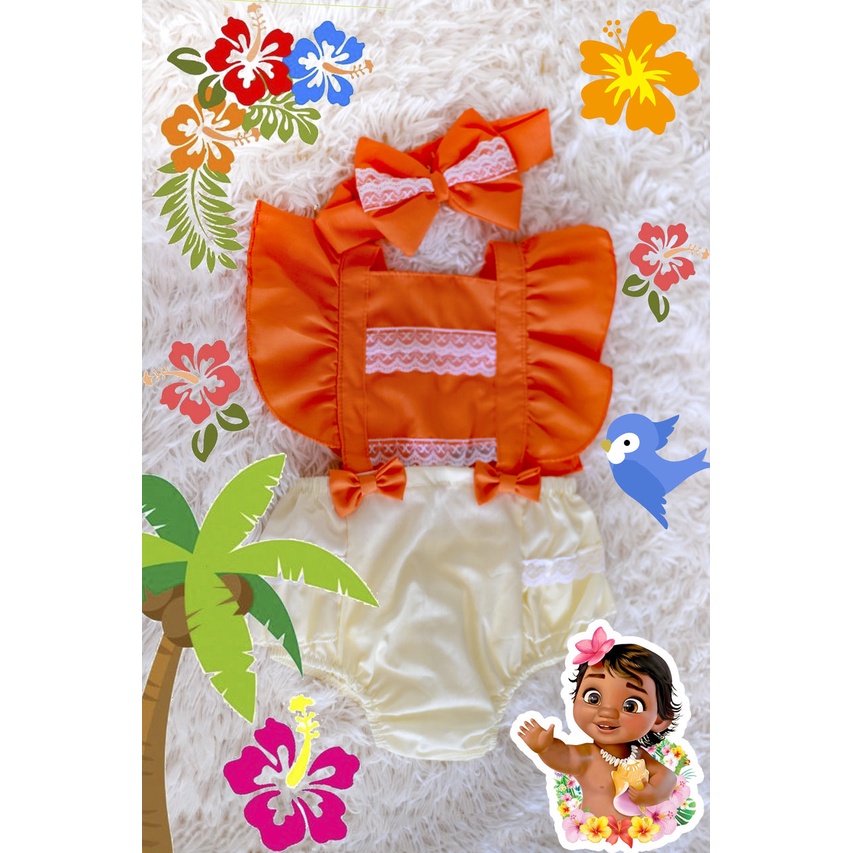 Romper Moana Baby de Rn a 5 Anos