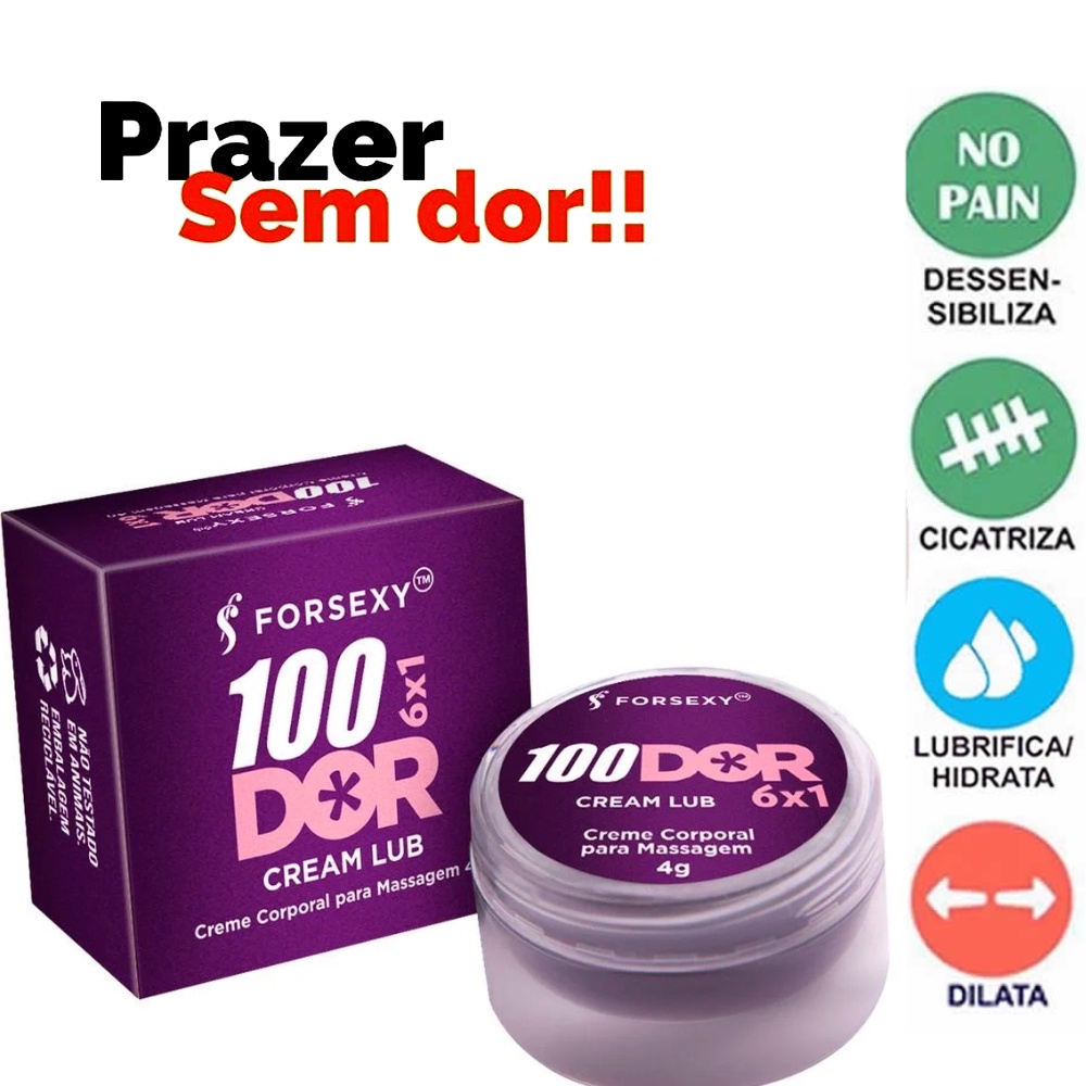 100dor pomada lubrificante para sexo anal - Anestésico anal For sexy 4g |  Shopee Brasil