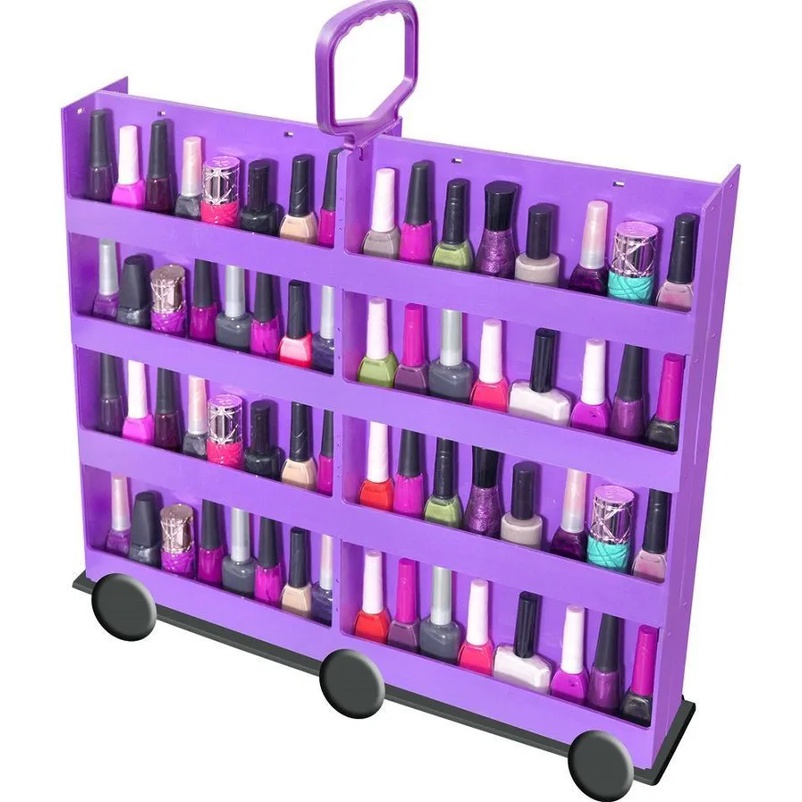 Carrinho Plástico Médio Expositor Para 160 Esmaltes - Santa Clara em Oferta na Shopee