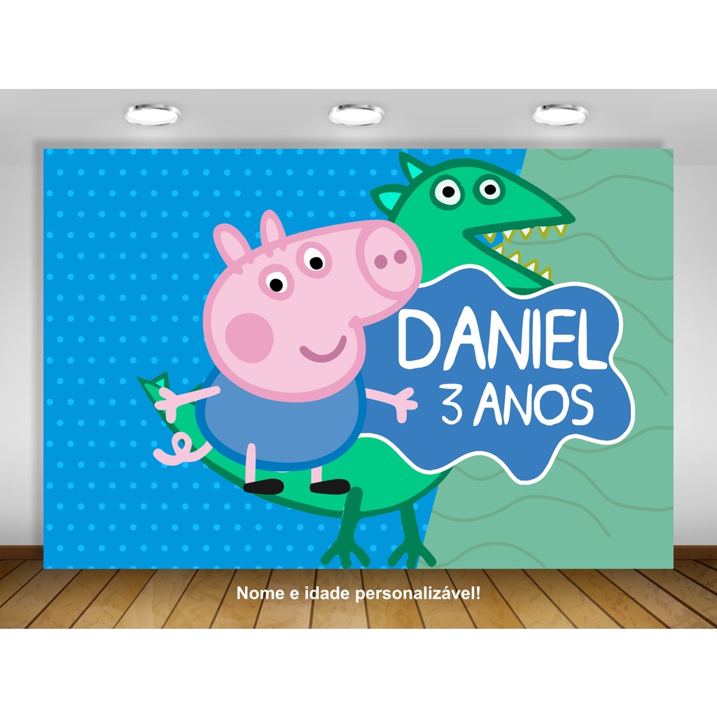 Painel de festa george Pig Decoração Pepp Pig | Shopee Brasil