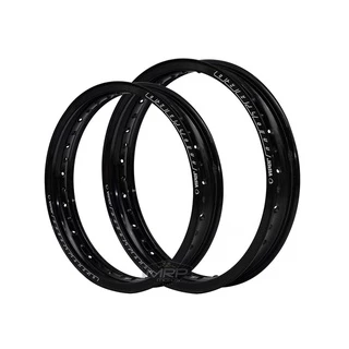 Par Aros em Alumínio Viper Motard 19x215 e 17x215 Bros 125 150 160 Xre 190 Crosser 150 Preto Brilho