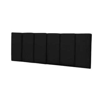 Painel Cabeceira Cama Casal Thais Dobravel Preta Casa Nova Moveis