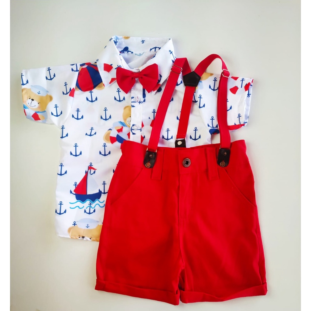 Conjunto store marinheiro infantil