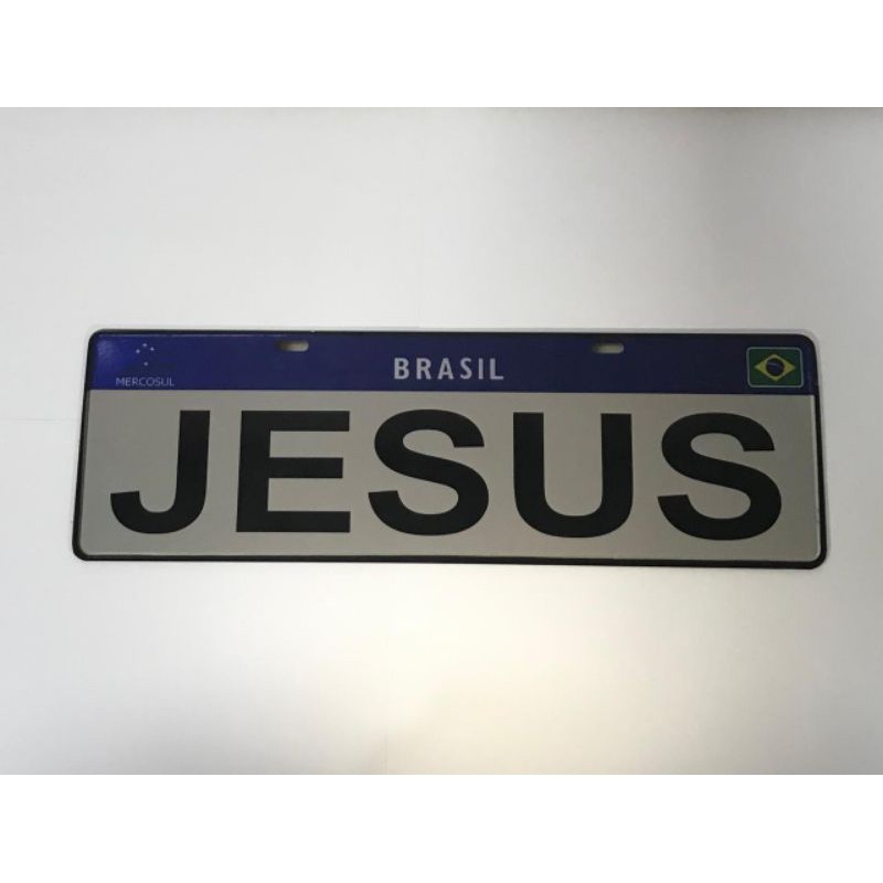 Placa decorativa Mercosul em acrílico