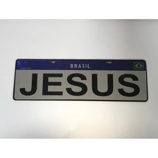 Placa decorativa Mercosul em acrílico