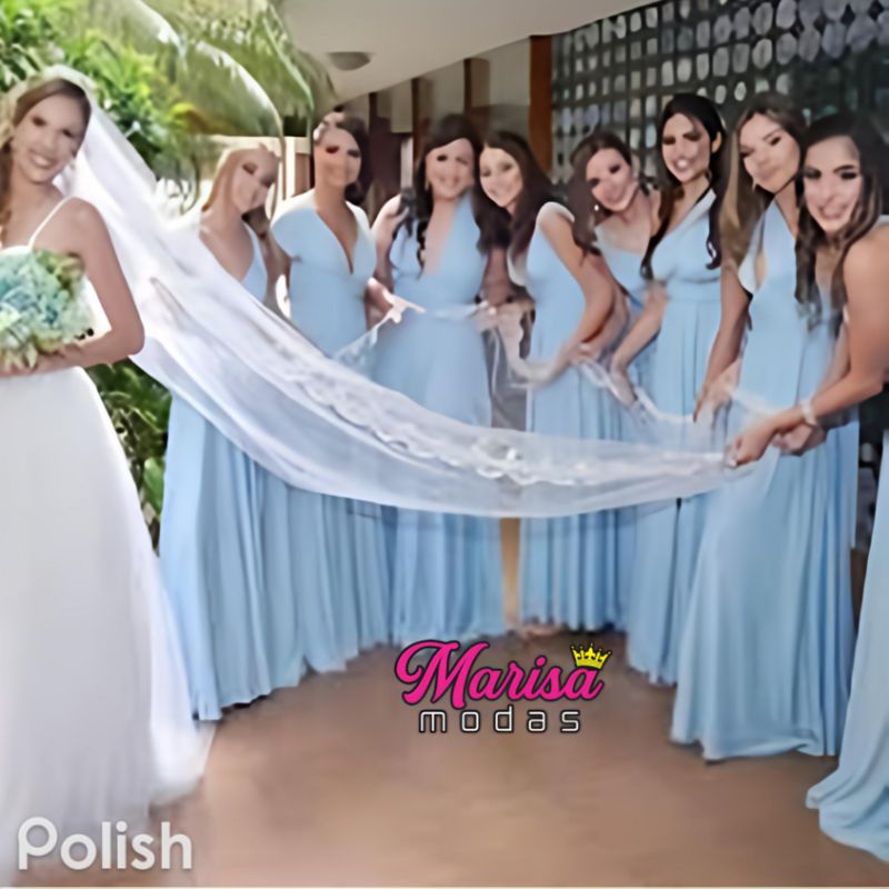 Vestidos azuis best sale de madrinha