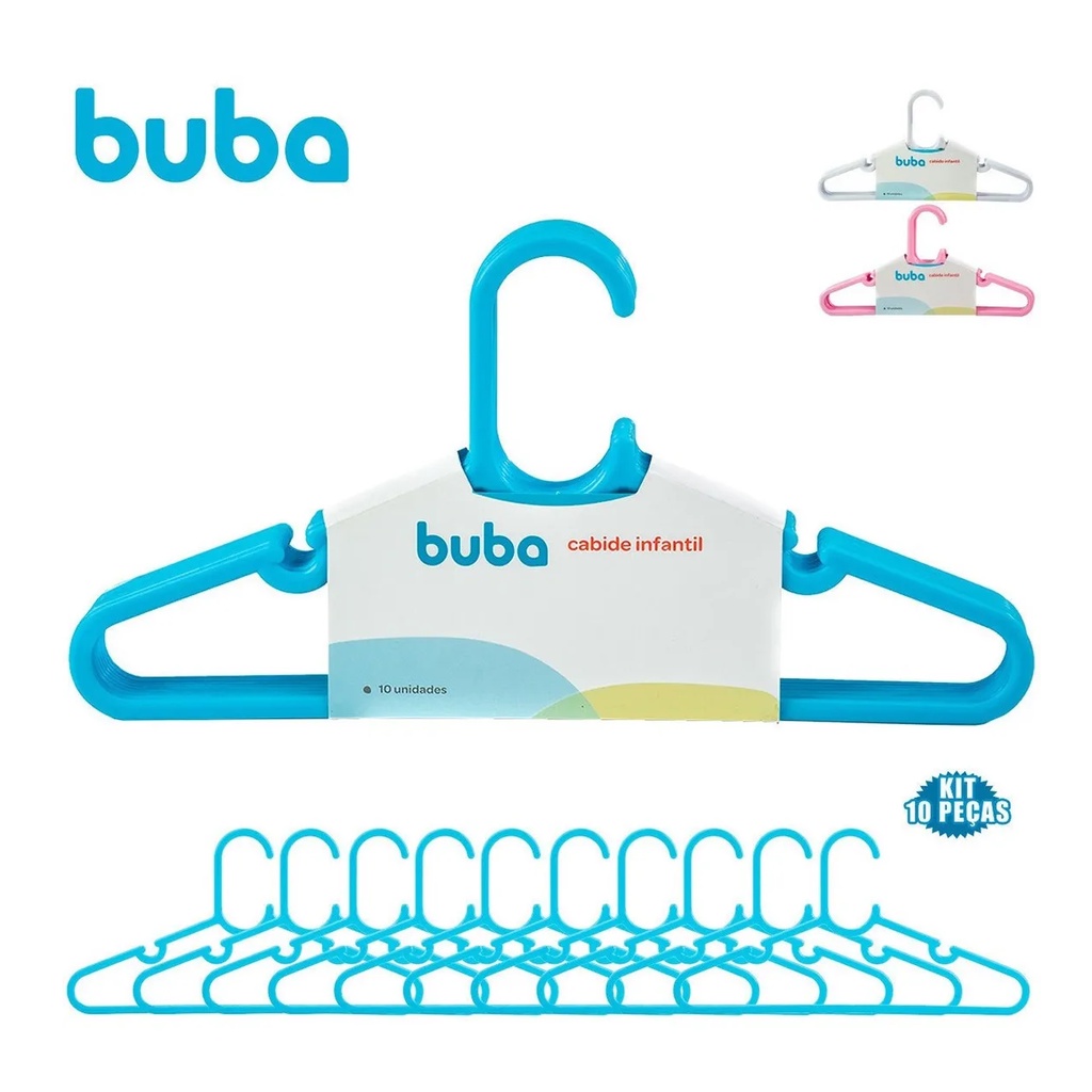 Kit Cabide Plástico 10 Peças Para Roupa Infantil Criança Bebê Baby ...