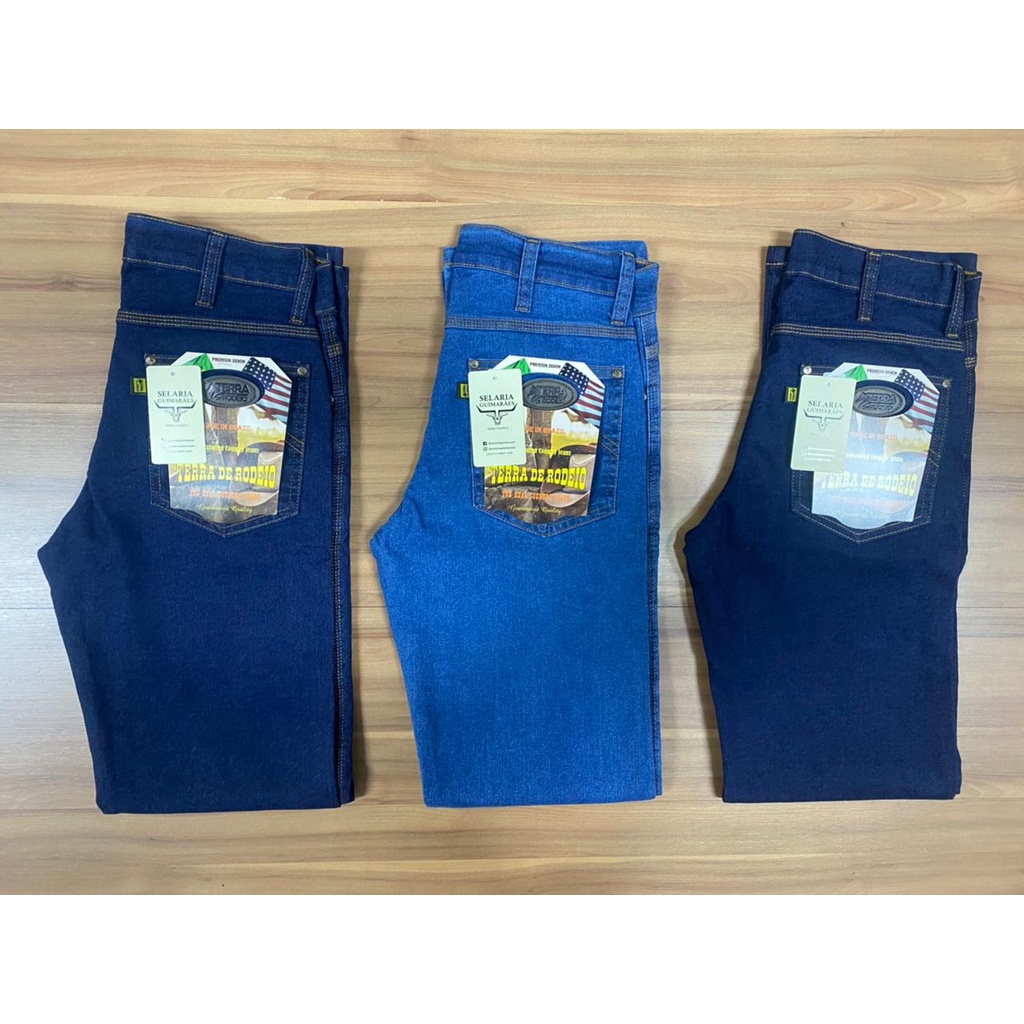 Calça Jeans Feminina Tradicional Terra De Rodeio Azul Escura