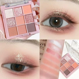 Juju Dream Girl Dreamland Eyeshadow Paleta Sombra dos Sonhos Pearly Fine Glitter Maquiagem Desenvolvimento da cor Sombra dos Nove Cores Paleta Pequena Barata